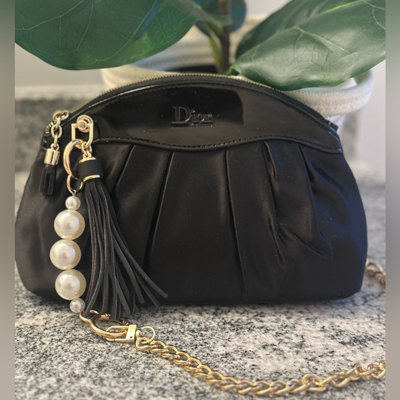 Dior Black Cosmetic Bag with Gold Accents - Picture 1 of 3